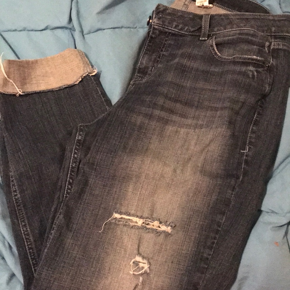 Lane Bryant ripped blue jeans SZ 14 like new
